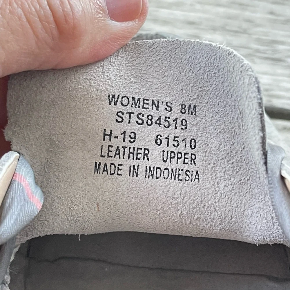 Sperry Top Sider Ribbon Lace Gray Boat Shoes Womens Size 8